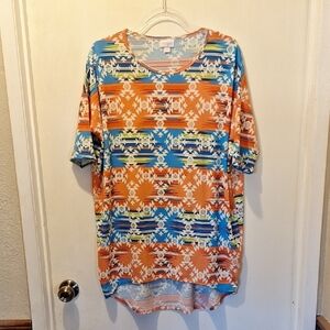 Colorful Geometric Print Top